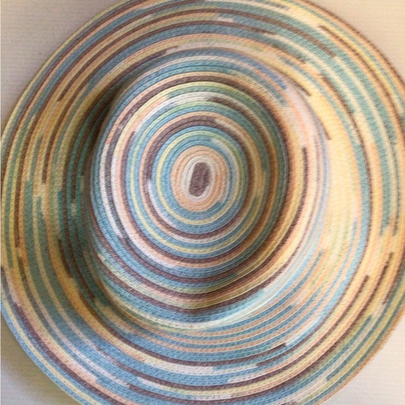 Rare Wyeth straw pastel boater hat main image 4